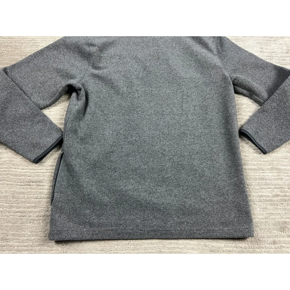 Old Navy Fleece‎ Pullover Boys XL 14-16 Gray Quarter Zip Logo Mock Neck Pockets